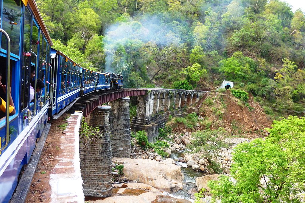 Nilgiri Mountain Railways Train on the Bridge