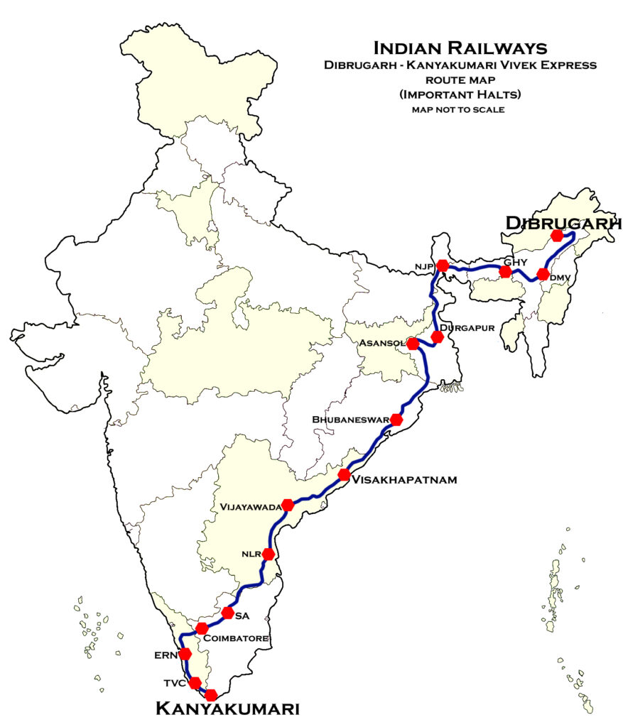 Vivek Express Route