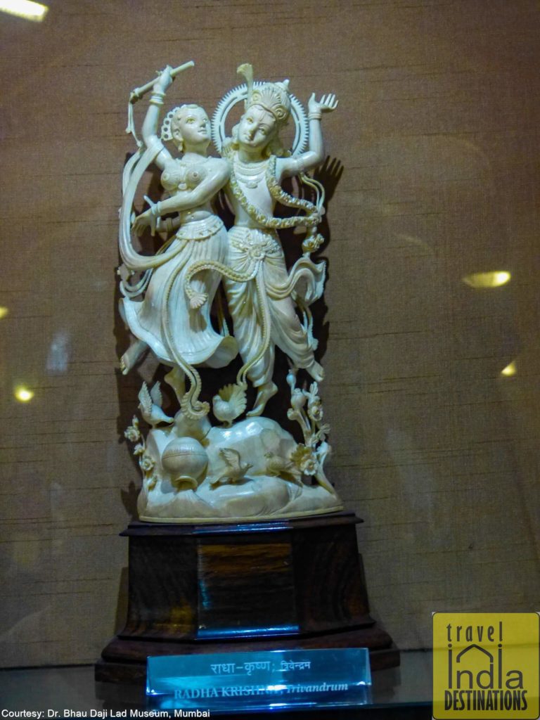 A Radha Krishna Ivory Statue