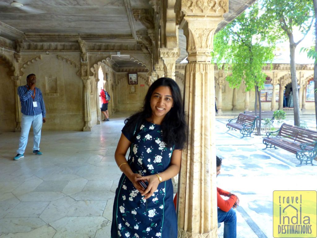 Sarah at City Palace Udaipur