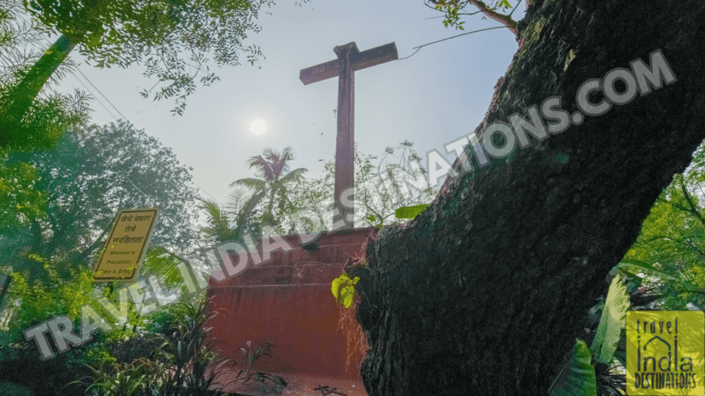 St Anne's Church Cross in famous church in Mumbai