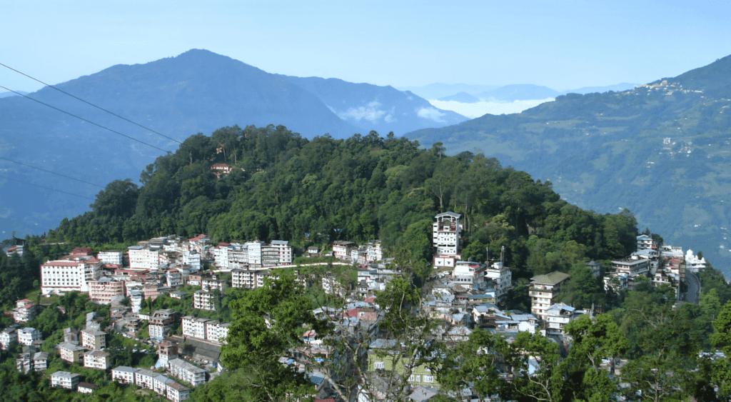 A view of the Gangtok city in Sikkim