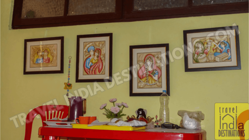 Paintings by Shruti at Udaipur Airbnb