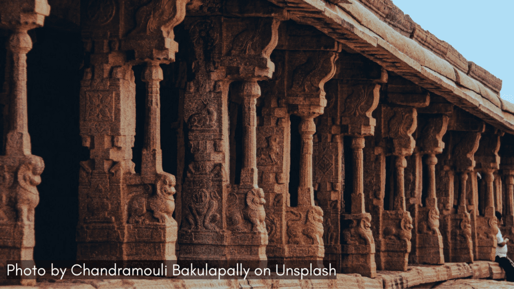 pillars of Lepakshi Temple in Andhra Pradesh