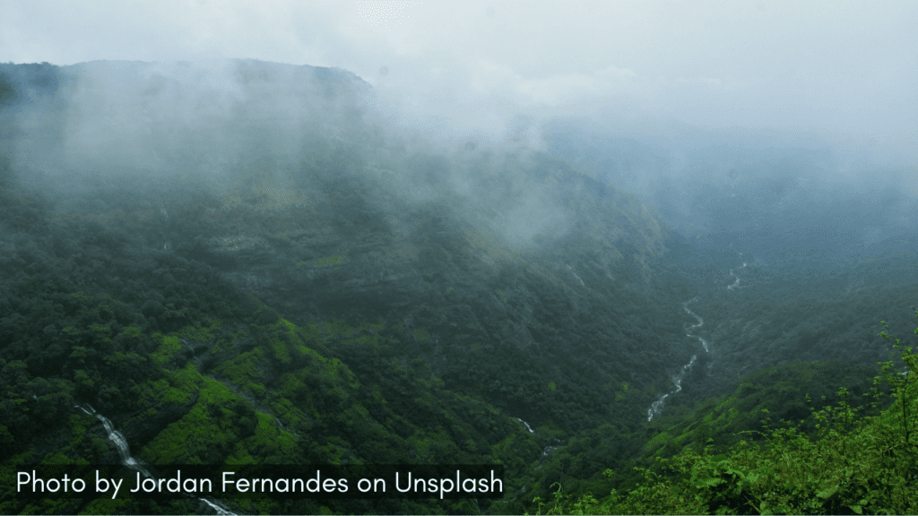 The misty view of Matheran one of the hill stations in Maharashtra