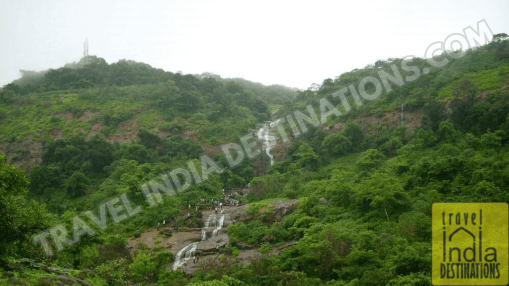 waterfall behind Bhushi Dam in Lonavala