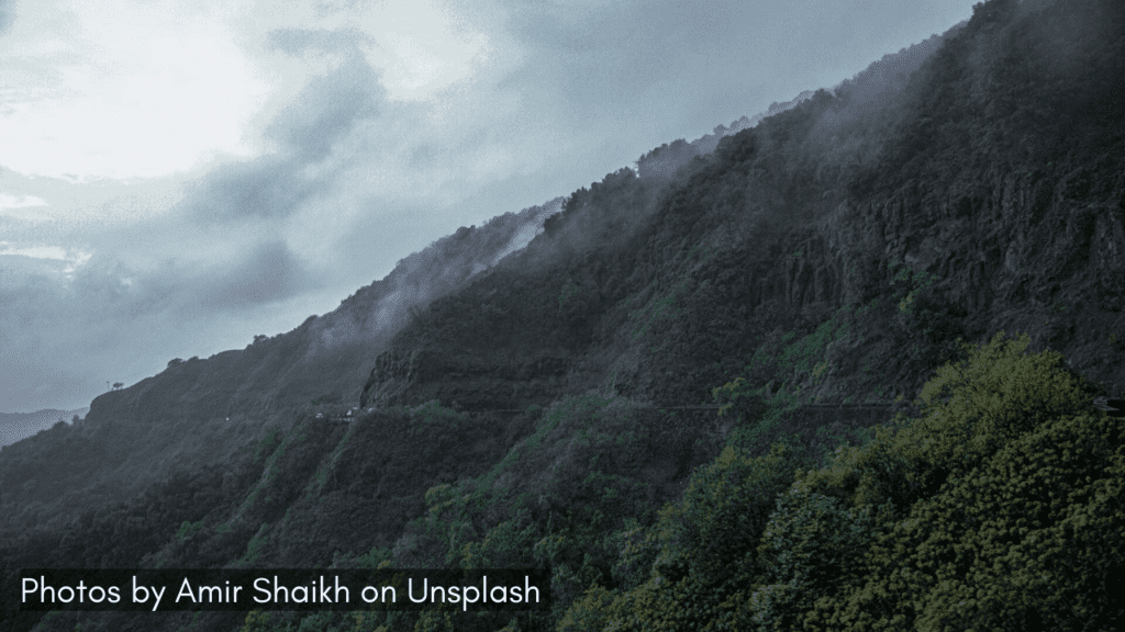 monsoon clouds hovering over Ambenali Ghat in Maharashtra