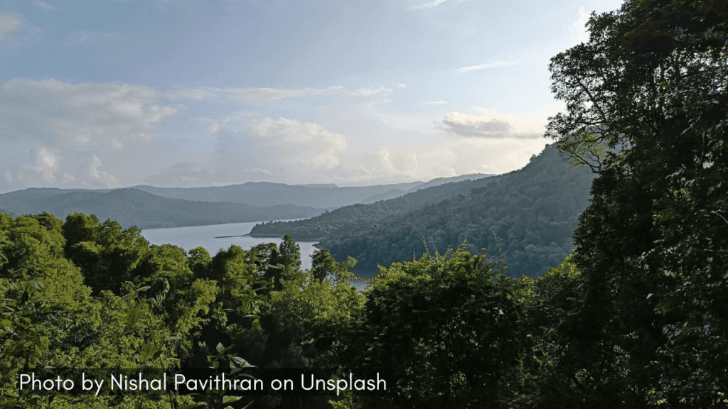 A view of River Kali and surrounding hills in Balagar