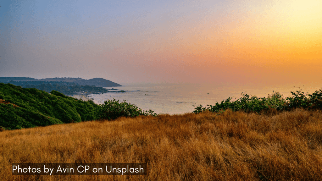 A view from the Chapora Fort one of the places to visit in Goa in monsoon