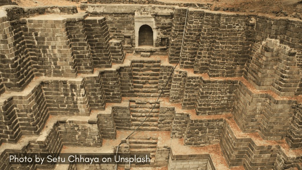 a step well in daulatabad fort in Maharashtra one of the important Maharashtra forts