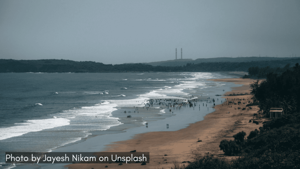 a panoramic view of ganpatipule beach