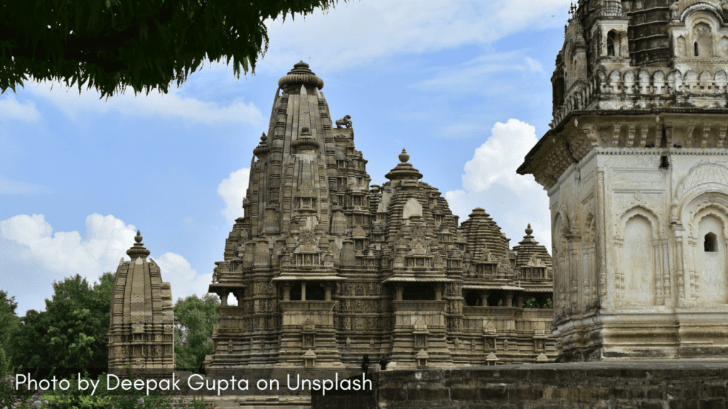 the famous temples of Khajuraho one of the tourist places in Madhya Pradesh