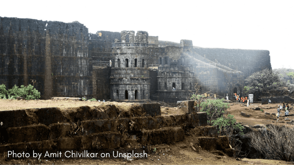 A view of the Raigad Fort in Maharashtra