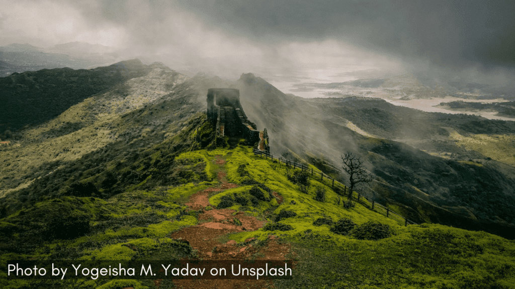 A view of Rajgad one of the largest Maharashtra forts