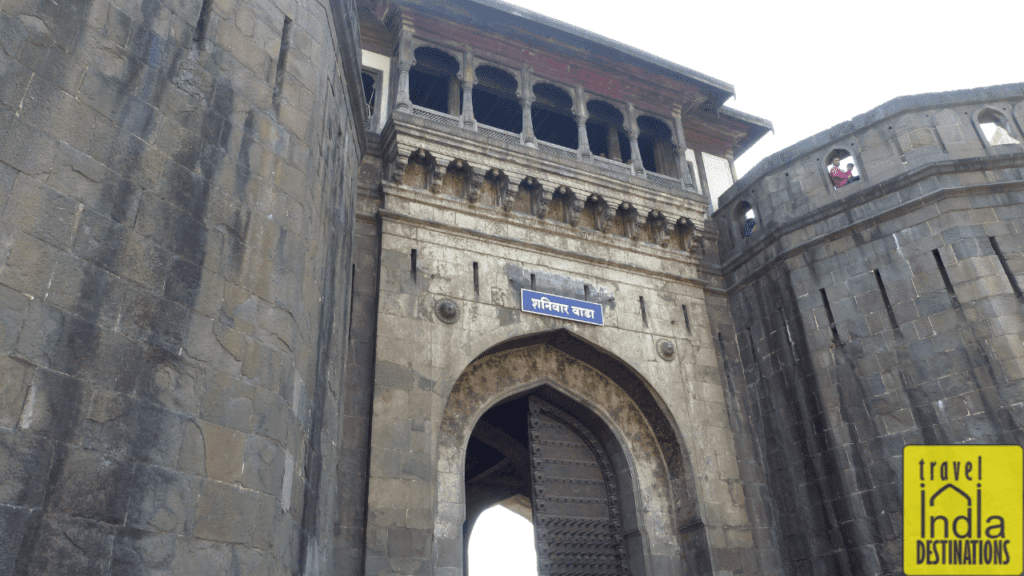 the entrance gate of Shaniwar Wada in Pune