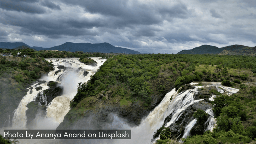 cascading waterfalls of Shivanasamudra