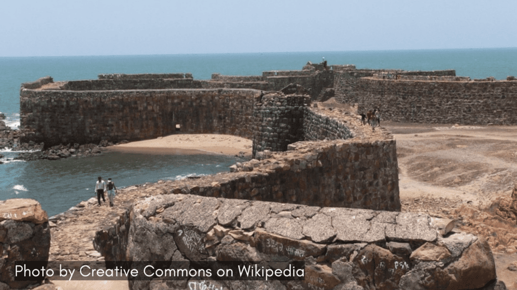 the ruins of Sindhudurg one of the strongest coastal Maharashtra forts