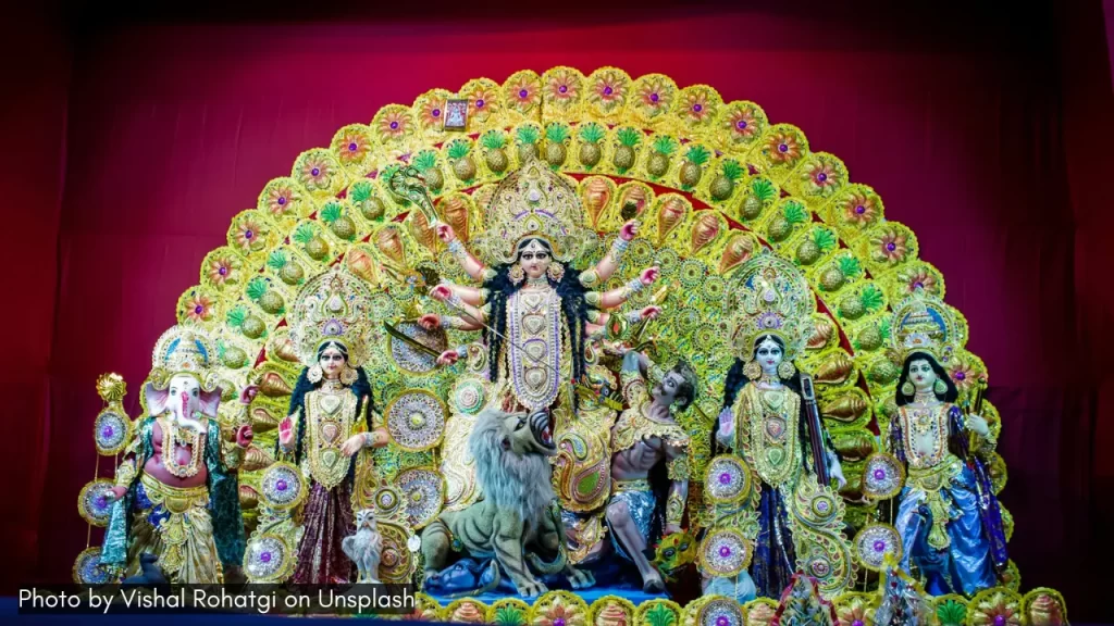 One of the idols of Goddess Durga in north kolkata