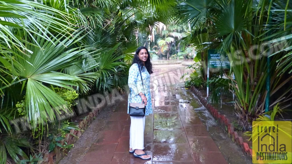 sarah enjoying the walk at Udaipur garden