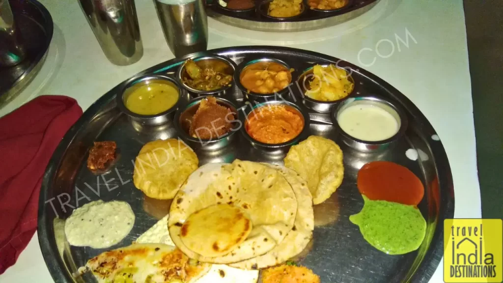 a view of Thali at Nataraj Hotel in Udaipur