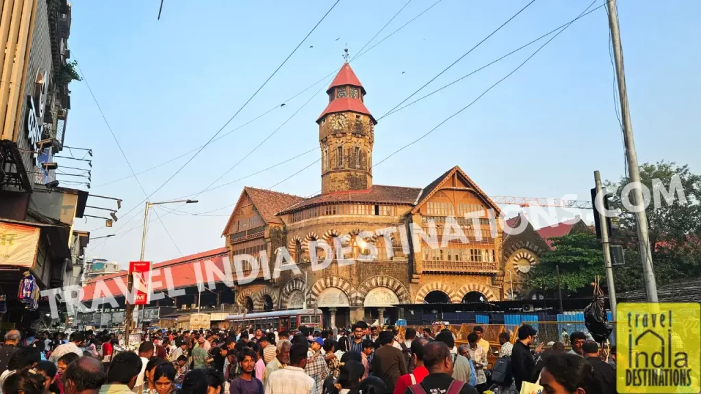 view of the iconic crawford market one of the places for diwali shopping in mumbai