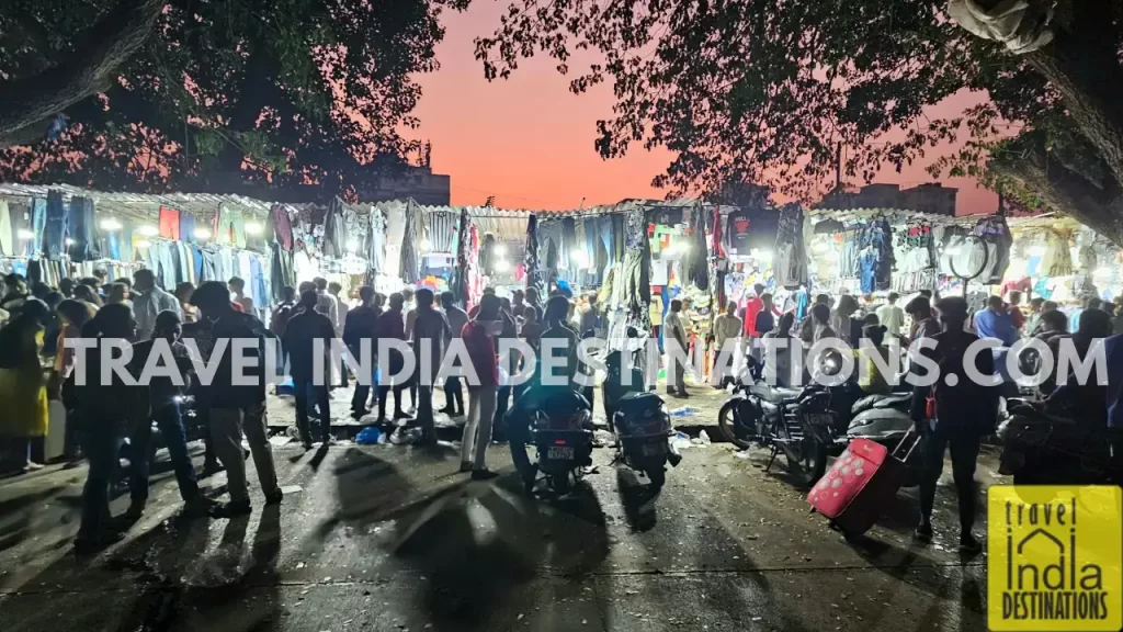 A part view of fashion street near churchgate where people do diwali shopping in mumbai