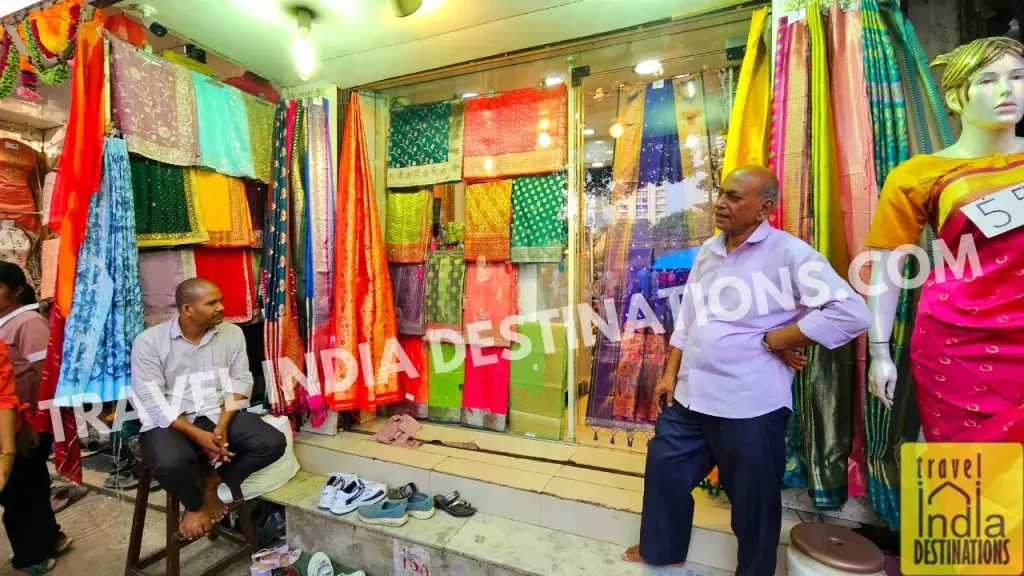 a saree shop at hindmata market dadar is perfect for diwali shopping and festive events