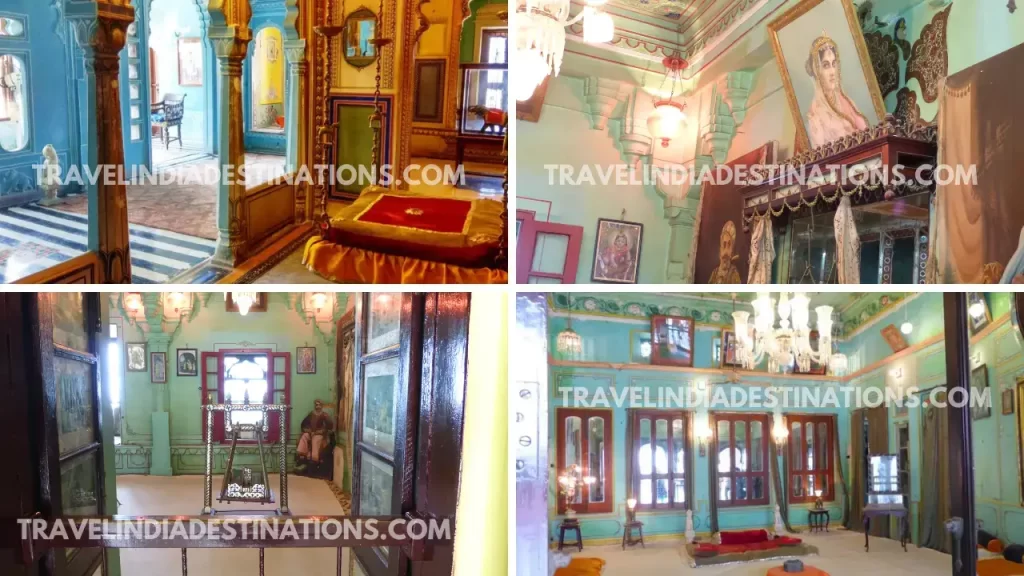 shots of queen chamber inside the zenana mahal in city palace udaipur