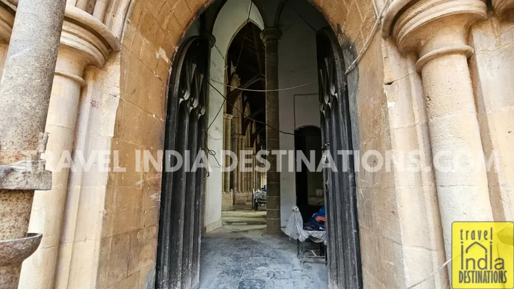 the aisle door during the restoration period at afghan church