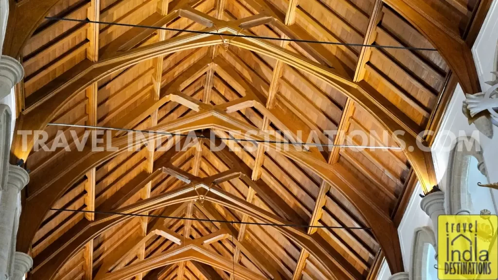 close up of the newly renovated roof of afghan church in mumbai