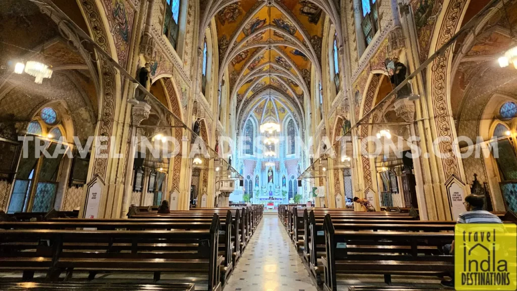 interiors of the cathedral of the holy name in mumbai is among the best churches in mumbai for midnight mass