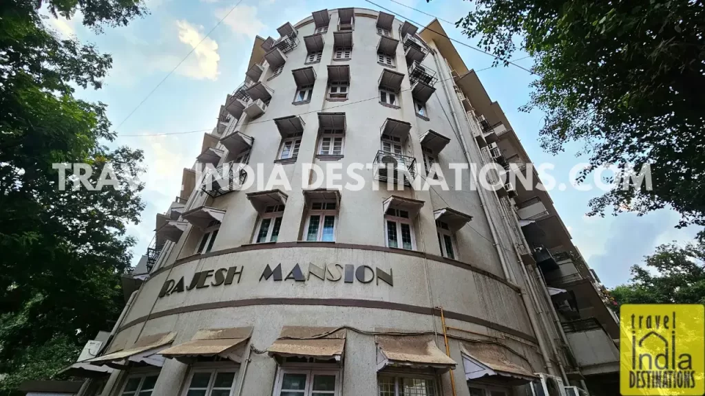 windows on Rajesh Mansion one of the Art Deco buildings in Mumbai near Oval Maidan