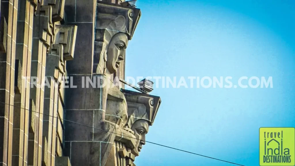 the relief work on New India Assurance Building in Mumbai from side