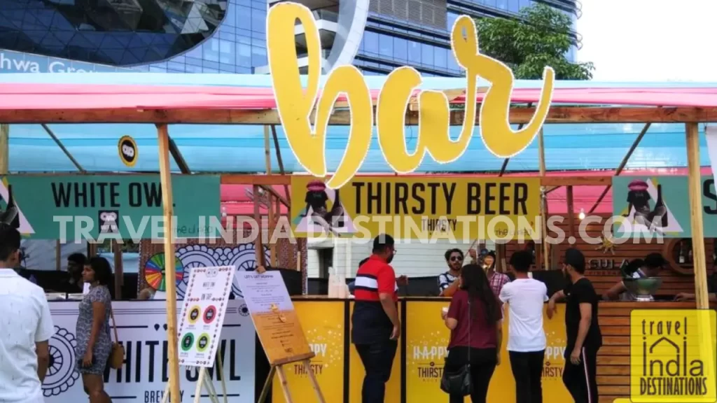 a lineup of craft beer stalls at The Lil Flea Market Mumbai