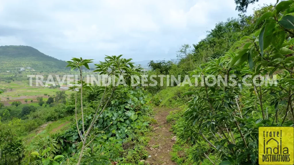 A shot of unpaved trek road from Bhaja Caves connecting to Lohagad-Visapur Trek road