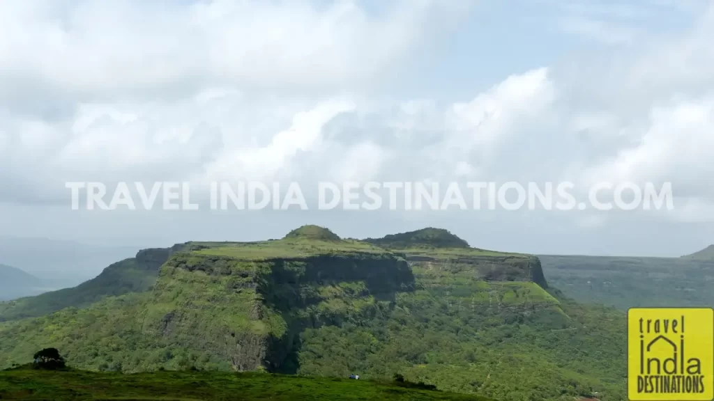 A view of Visapur Fort from Lohagad Fort