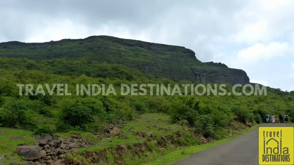 A side view of Visapur Fort from Khind Rasta