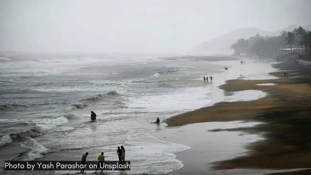 Anjuna Beach in Goa during the monsoon season is one of the best places to visit in June in India