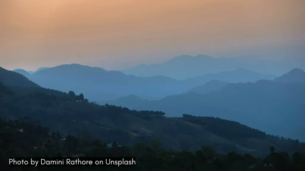 A shot of twilight hour in Bir Billing Himachal Pradesh one of the best places for digital nomads in India.