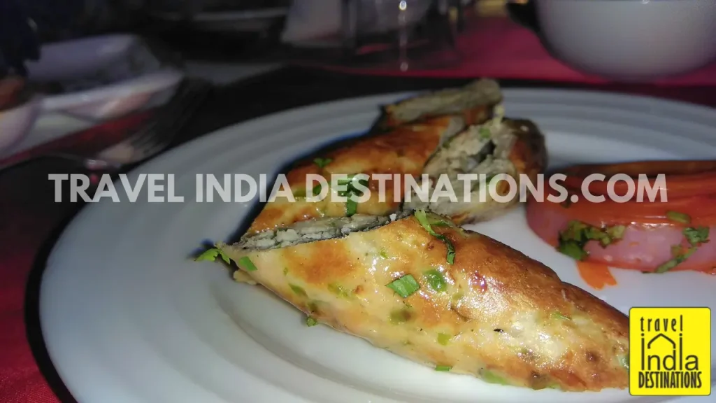 A close up shot of Chicken Seekh Kebab at Tribute Restaurant in Udaipur.