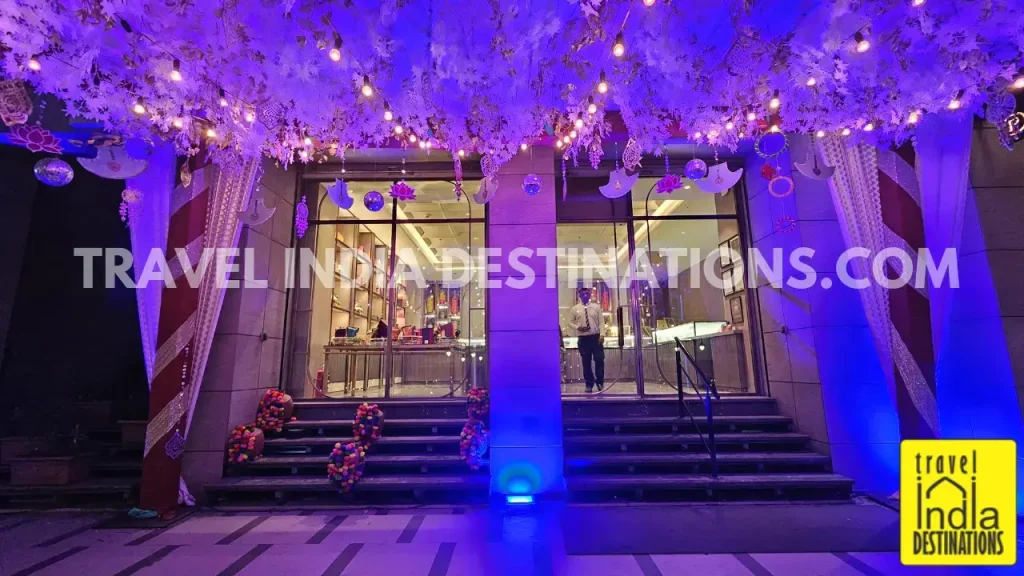 Exterior of Meetha by Radisson sweet shop in Mumbai, a popular destination for traditional Indian mithai and festive sweets.