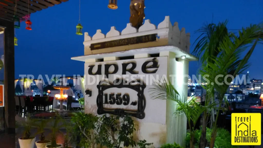 A picture of the entrance of Upre by 1559 AD rooftop lakeside restaurant.