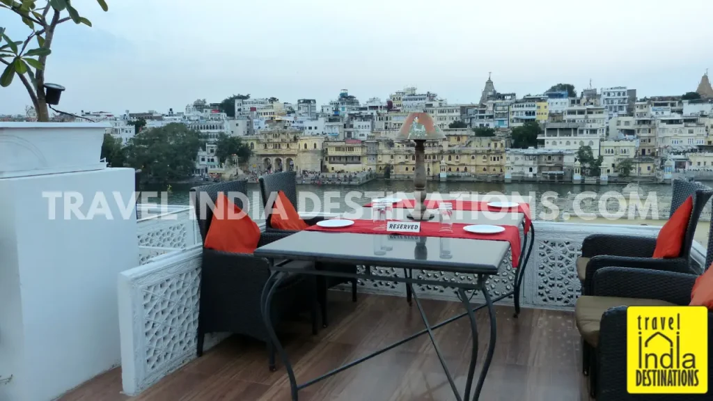 A close-up shot of deck table at Upre by 1559 AD rooftop lakeside restaurant.