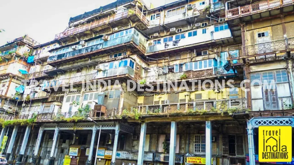 Exteriors of Esplanade Mansion, also known as Hotel Watson, India, oldest surviving cast-iron building in Kala Ghoda.