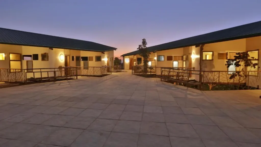 Tadoba Jungle Camp luxury safari cottages surrounded by forest, wildlife lodge in Tadoba Tiger Reserve