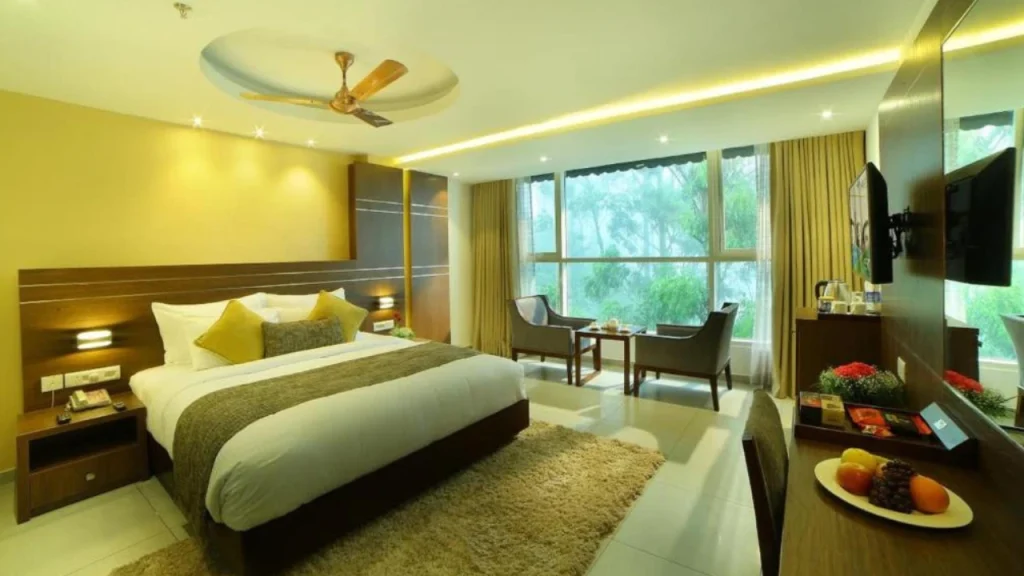 interiors of Blanket Hotel & Spa, one of the best mid-range hotels in Munnar.