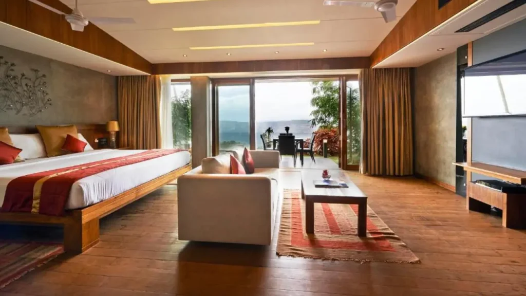 Spacious and elegant interiors at Brightland Resort & Spa in Mahabaleshwar.