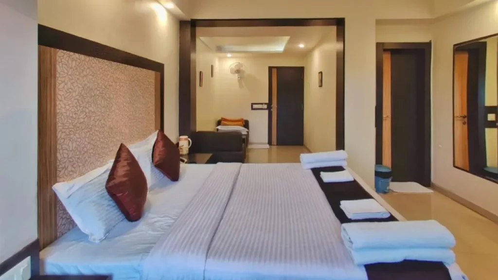 Interiors of Hotel Ashwin, one of the budget hotels in Igatpuri with vegetarian and Jain food option.