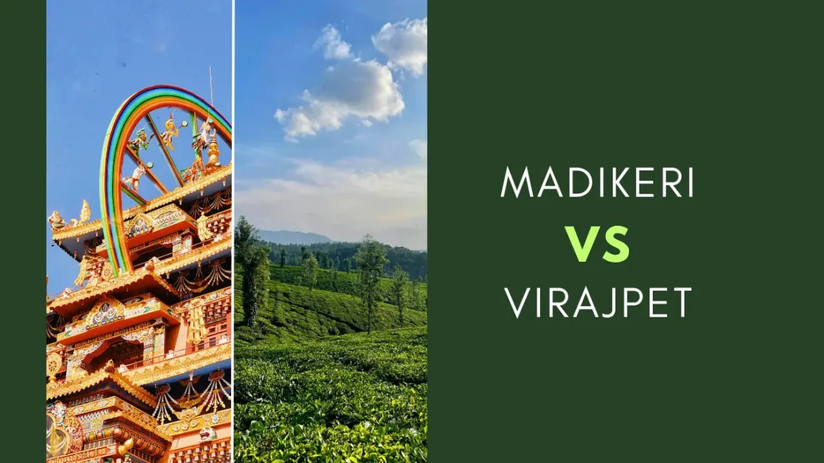 A picture of golden temple in coorg and coffee estate in Coorg.