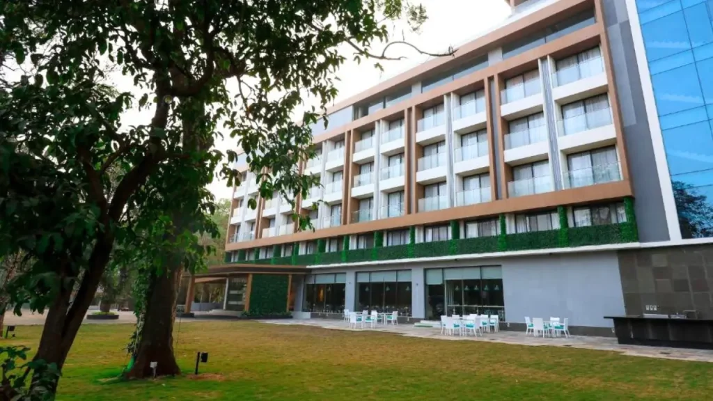 Exterior of Regenta SGS Greenotel Hotel, one of the best mid-range hotels in Lonavala.